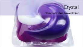  Presentation with detergent powders - Presentation with gel capsule with laundry detergent background and a light blue colored foreground