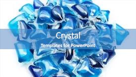  Presentation with detergent powders - PPT layouts consisting of gel capsules with laundry detergent background and a teal colored foreground
