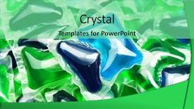  Presentation with vitamin c gel - PPT theme with gel capsules with laundry detergent background and a seafoam green colored foreground