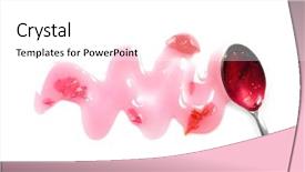  Presentation with jam - Cool new slide deck with canning - spoon with sweet jam backdrop and a white colored foreground