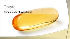  Presentation with vitamin - Presentation theme consisting of gelatin-capsule-of-omega-3 background and a white colored foreground