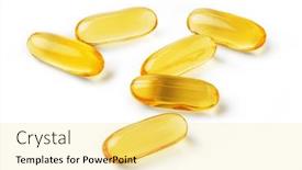  Presentation with vitamin - Slide deck having gelatin-capsule-of-omega-3 and a blonde colored foreground