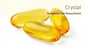  Presentation with vitamin - Slides enhanced with gelatin-capsule-of-omega-3 and a blonde colored foreground