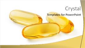  Presentation with vitamin - Theme having gelatin-capsule-of-omega-3 background and a white colored foreground