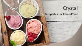  Presentation with text box - Cool new presentation theme with gelato - ice cream with nuts backdrop and a lemonade colored foreground