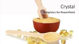  Presentation with spoon - Amazing slide deck having gello - gelatin in a bowl backdrop and a  colored foreground