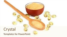  Presentation with spoon - PPT theme consisting of gello - gelatin in a bowl background and a  colored foreground