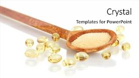  Presentation with spoon - Beautiful PPT theme featuring gello - gelatin in a wooden spoon backdrop and a white colored foreground