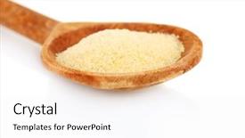  Presentation with spoon - Colorful PPT layouts enhanced with gello - gelatin in a wooden spoon backdrop and a  colored foreground