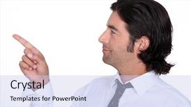  Presentation with man in suit and tie - Cool new PPT theme with gello - man in a suit backdrop and a  colored foreground