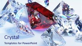  Presentation with gems - Theme with gems background and a light blue colored foreground