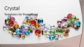 Presentation with stones - Slide deck having gemstones - composition of colorful precious stones background and a white colored foreground