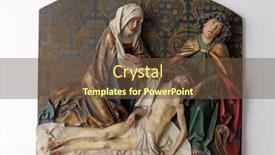  Presentation with christ - Theme with gemunden-germany-july-05-lamentation background and a tawny brown colored foreground