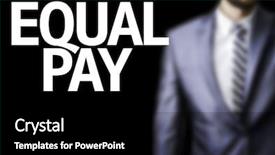  Presentation with pay - Presentation having gender equality - business man with the text background and a black colored foreground