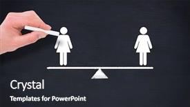  Presentation with chalk - Amazing theme having gender equality - businessman writing with white chalk backdrop and a dark gray colored foreground