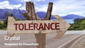  Presentation with equality - Audience pleasing PPT theme consisting of gender equality - tolerance ooden sign backdrop and a coral colored foreground