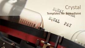  Presentation with gender equality - Audience pleasing slide deck consisting of gender-equality-concept-written backdrop and a cream colored foreground