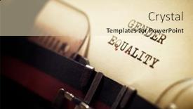  Presentation with gender equality - PPT theme enhanced with gender-equality-phrase-written background and a lemonade colored foreground