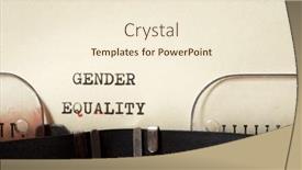  Presentation with gender equality - Theme consisting of gender-equality-phrase-written background and a cream colored foreground