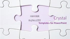  Presentation with equality - Beautiful presentation featuring gender-equality-phrase-written backdrop and a sky blue colored foreground