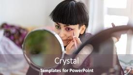  Presentation with gender - PPT layouts with gender-fluid-person-doing background and a dark gray colored foreground