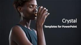  Presentation with glass of whiskey ice - Slides with gender identity - androgynous man drinking whiskey background and a dark gray colored foreground