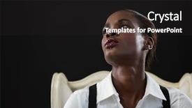  Presentation with 3d man sitting question mark - Amazing presentation having gender identity - androgynous man sitting backdrop and a dark gray colored foreground