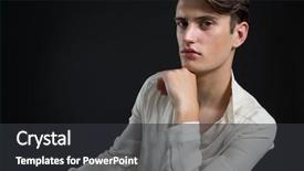  Presentation with 3d man sitting question mark - Slides enhanced with gender identity - portrait of androgynous man sitting background and a dark gray colored foreground