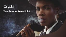  Presentation with drugs alcohol smoking - Amazing slide deck having gender identity - portrait of androgynous man smoking backdrop and a dark gray colored foreground