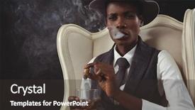  Presentation with smoking and alcohol - Amazing PPT theme having gender identity - portrait of androgynous man smoking backdrop and a dark gray colored foreground