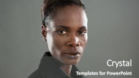  Presentation with man wear black suit - Theme featuring gender identity - portrait of androgynous man background and a gray colored foreground