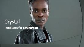  Presentation with gender - PPT layouts featuring gender identity - portrait of androgynous man background and a gray colored foreground