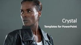  Presentation with gender - Audience pleasing PPT layouts consisting of gender identity - thoughtful androgynous man in black backdrop and a  colored foreground