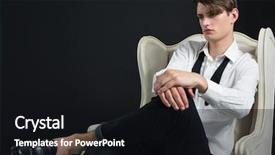  Presentation with gender - Beautiful presentation featuring gender identity - thoughtful androgynous man sitting backdrop and a  colored foreground