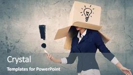  Presentation with box carton - Colorful presentation design enhanced with gender personality - businesswoman using mobile phone wearing backdrop and a  colored foreground