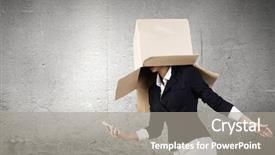  Presentation with personality - Cool new PPT layouts with gender personality - businesswoman using mobile phone wearing backdrop and a  colored foreground