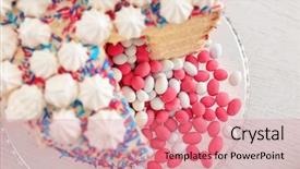  Presentation with reveal - Amazing PPT layouts having gender reveal - tasty cake for baby shower backdrop and a coral colored foreground