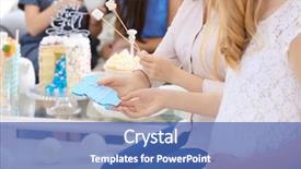  Presentation with baby shower gender reveal - Theme consisting of gender reveal - women at baby shower party background and a ocean colored foreground