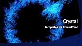  Presentation with blue flame - Audience pleasing theme consisting of gender symbols - male symbol from blue flame backdrop and a black colored foreground