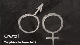  Presentation with mars - Slides enhanced with gender symbols mars and venus background and a dark gray colored foreground