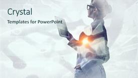  Presentation with gene - Colorful slides enhanced with gene technology - innovative technologies in science backdrop and a sky blue colored foreground