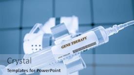  Presentation with gene - Presentation theme having gene-therapy-personalized-gene-therapy background and a light blue colored foreground