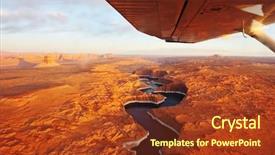  Presentation with general aviation - Presentation consisting of general aviation - magnificent lake powell and canyon background and a tawny brown colored foreground