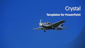  Presentation with glider - Amazing PPT theme having general aviation - trainer glider plane isolated backdrop and a cobalt blue colored foreground