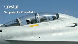  Presentation with war - Presentation design having general aviation - war-plane su 30 russia background and a  colored foreground