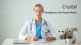  Presentation with beautiful black women smiling - Amazing PPT layouts having general brown - beautiful young smiling female doctor backdrop and a  colored foreground