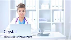  Presentation with beautiful black women smiling - Slide set featuring general brown - beautiful young smiling female doctor background and a  colored foreground