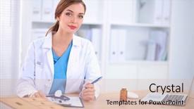  Presentation with beautiful black women smiling - Colorful PPT layouts enhanced with general brown - beautiful young smiling female doctor backdrop and a  colored foreground