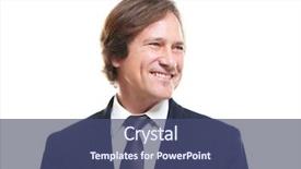  Presentation with formal - Slide deck featuring general formal - confident man in suit background and a  colored foreground