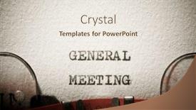  Presentation with general meeting - PPT theme consisting of general-meeting-text-written background and a sky blue colored foreground